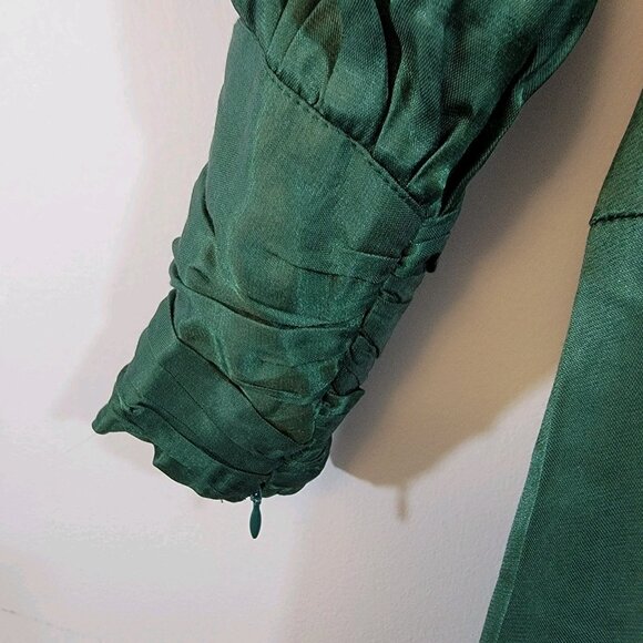 Fate V-Neck Wrap Mini Dress Holly Green Womens Size Small NEW NWT‎ - Picture 4 of 12